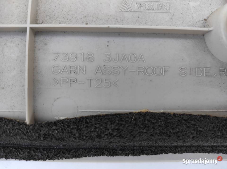 OSŁONA BAGAŻNIKA PRAWA GÓRNA INFINITI QX60 JX Motoryzacja Nowy Tomyśl