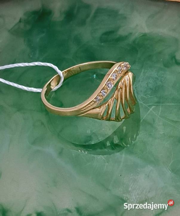 Pierścionek r13 Złoty pr585 Glamour Z809 złote