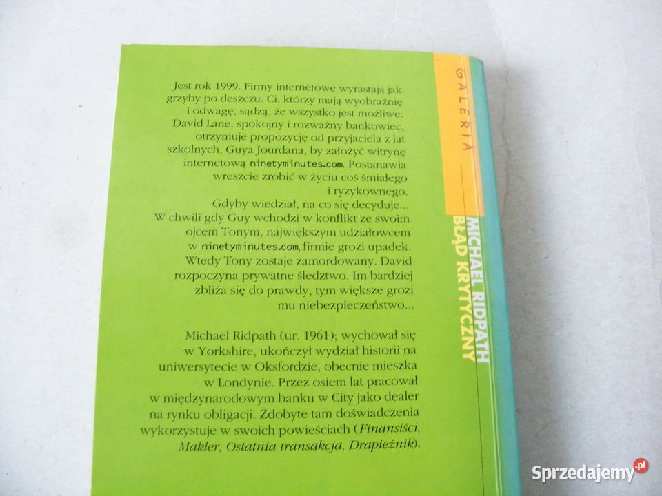 Zły sen Krakowski Błąd krytyczny Ridpath Pewna Rok wydania 2004 Oborniki Śląskie