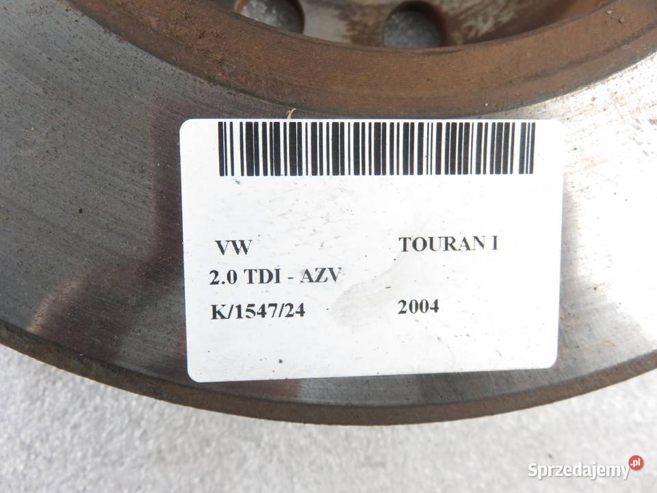 TARCZE HAMULCOWE TYŁ VW TOURAN I 20 TDI
