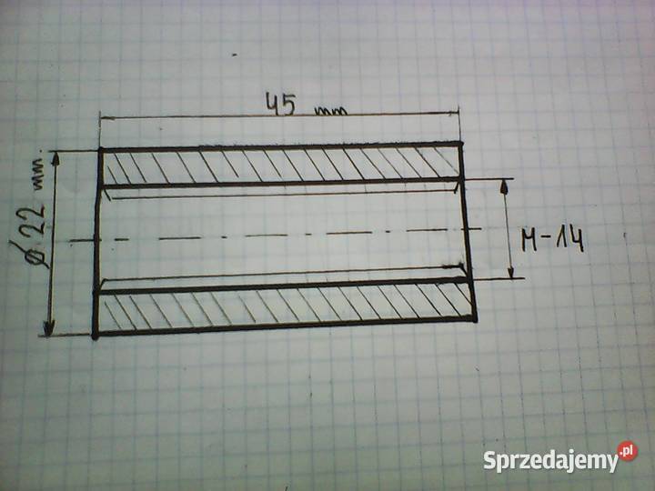 TULEJKA dystansowa gwintowana M 14 22 x 45 mm 25 Pozostałe śląskie Rogoźnik