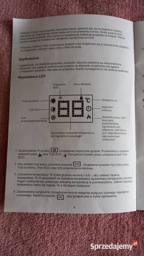 3 Grzejniki elektryczne GH WA20 AAP01