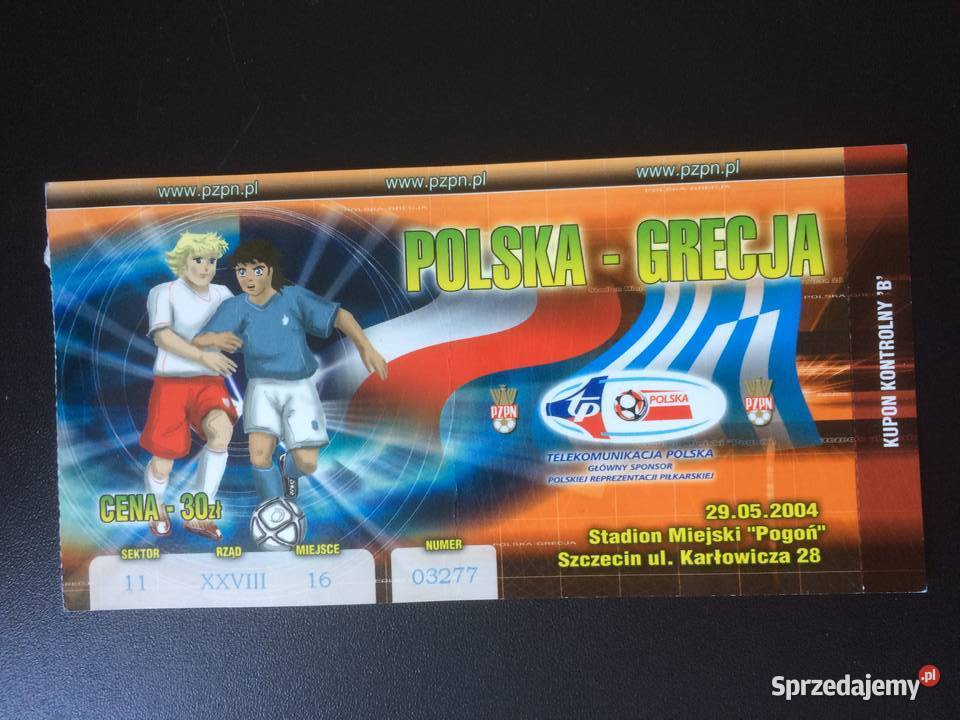 885 Blankiet Biletu Na Mecz Polska Grecja