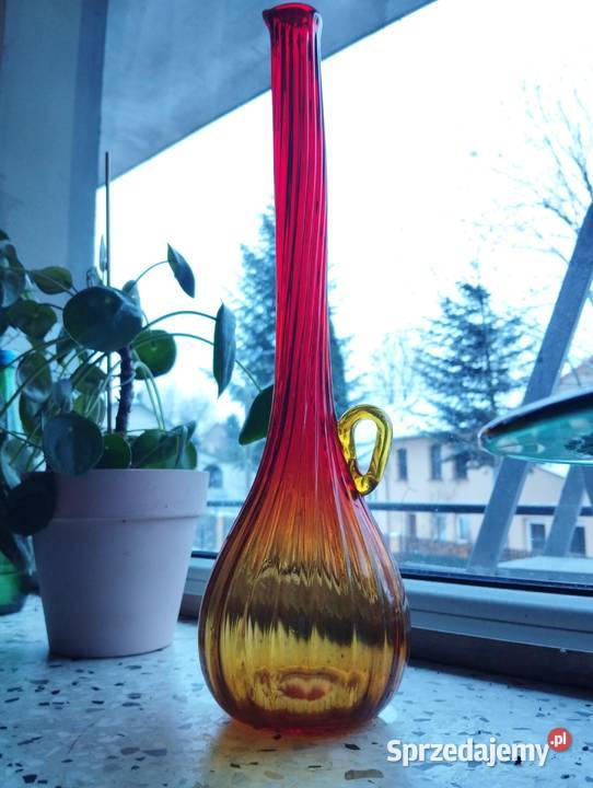 Karafka ze szkła barwionego Jerzy Słuczan Orkusz małopolskie sprzedam