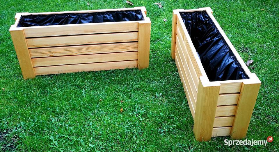 Donica drewniana prostokątna kwietnik osłonka Radków