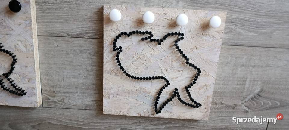 dwa własnoręcznie wykonane DIY wieszaki ścienne Poznań