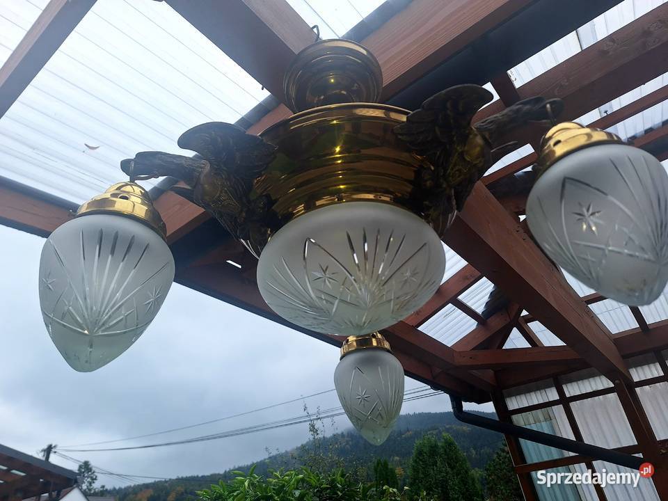 dwie lampy cztero punktowe i dwa kinkiety Lampy wiszące Myślenice