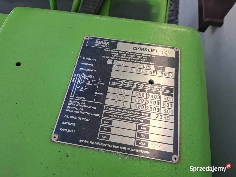 Wózek Widłowy Clark H500 Y60LPG 1500