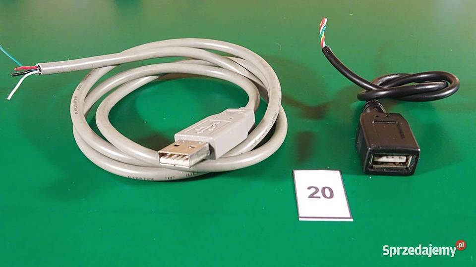 Kabelek USB 20 wtyk żeńskimęski luzem cztery Chorzów sprzedam
