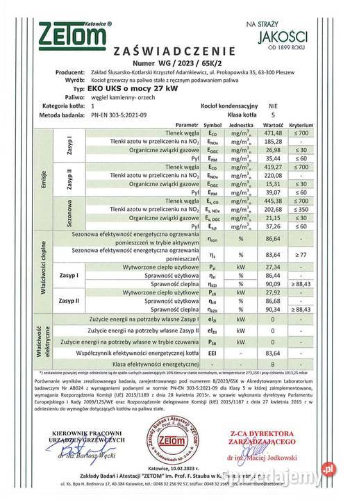 Kocioł co Eko Uks 27 kW piec dofinansowanie 5