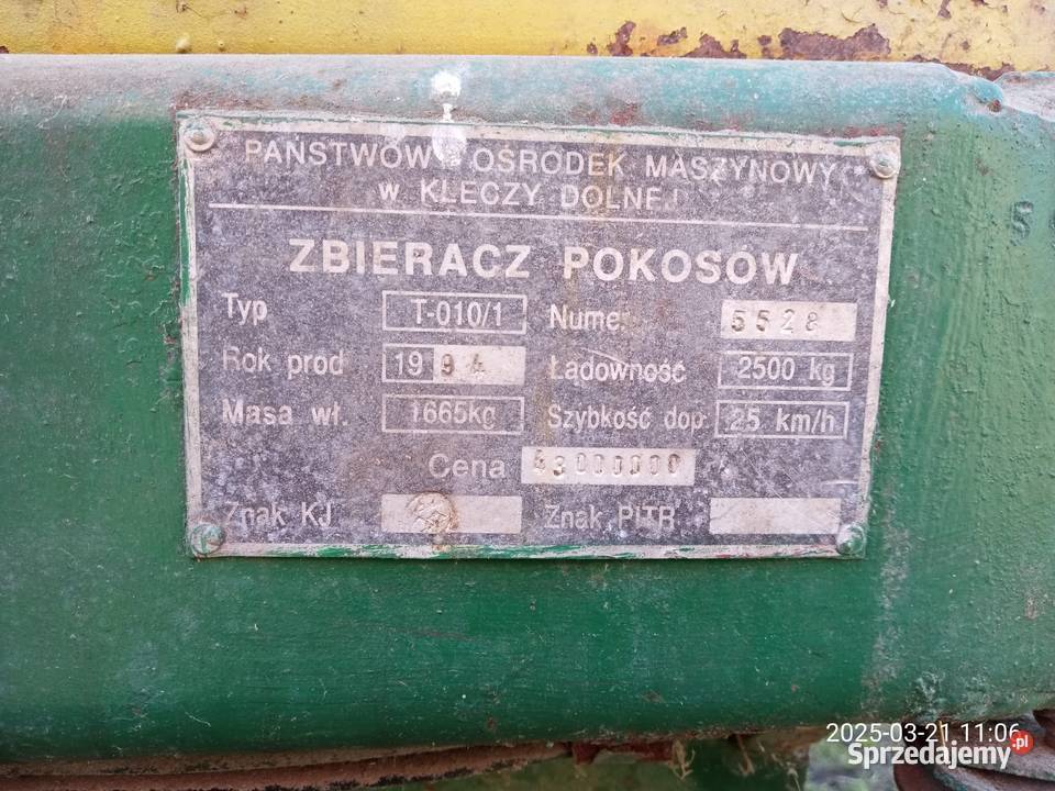 Sprzedam zbieracz pokosów Przyczepy rolnicze Przysucha sprzedam