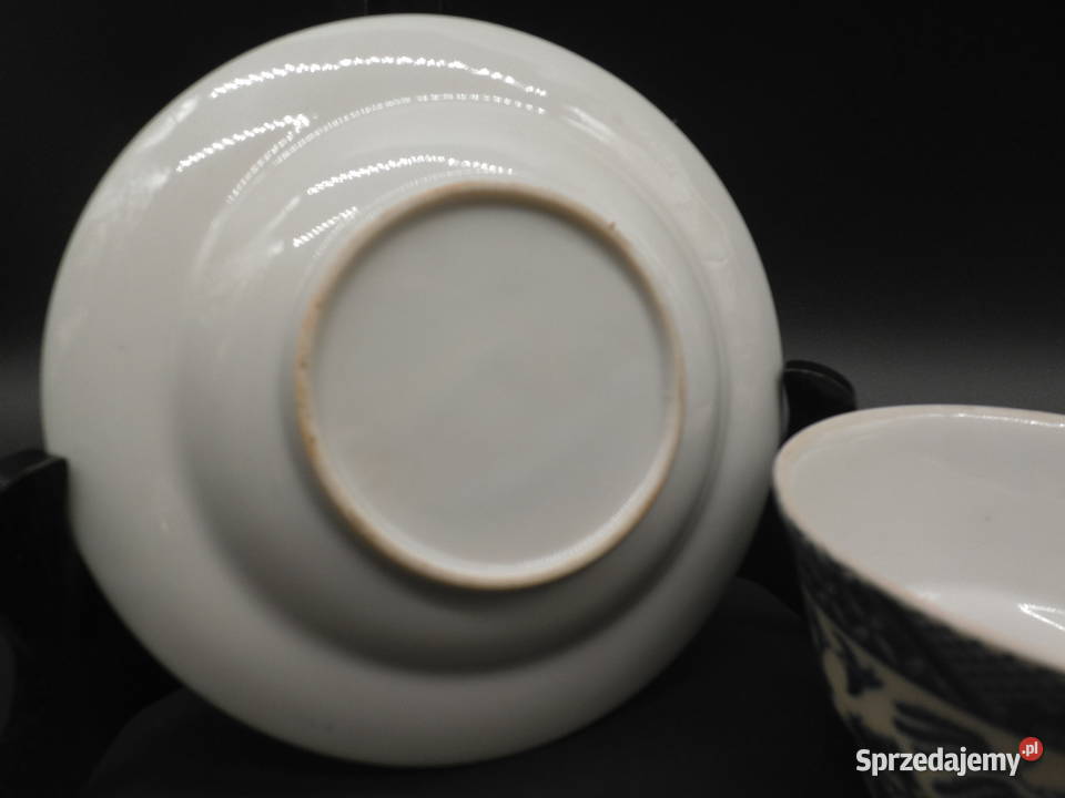 Filiżanka z talerzykiem porcelana w stylu Blue Raszków