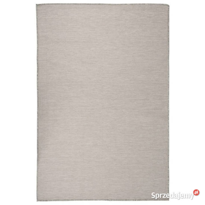 Dywan zewnętrzny o płaskim splocie 120x170 taupe Pozostałe