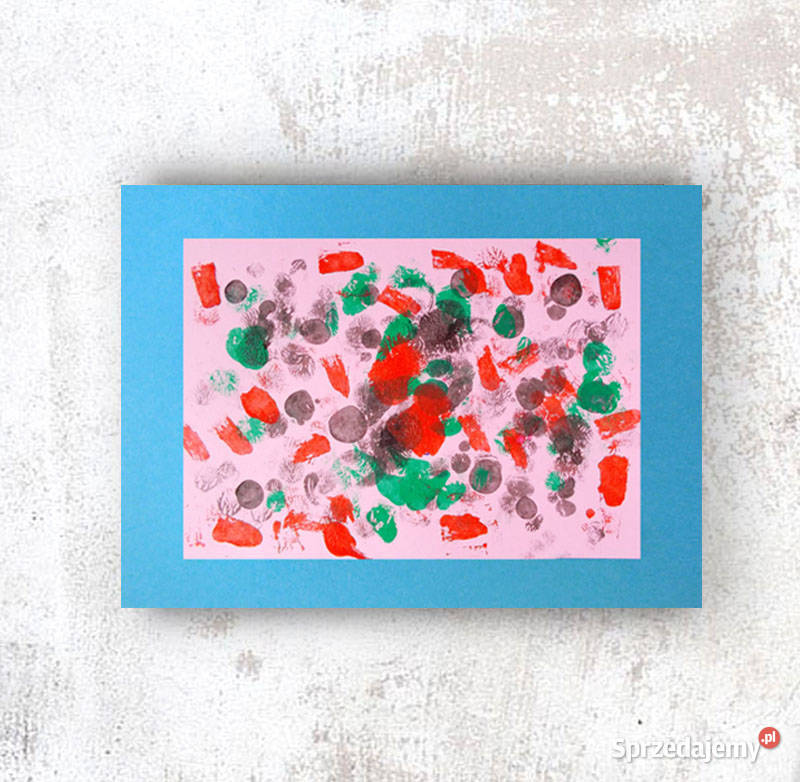 obraz abstrakcja rysunek minimalizm grafika wielokolorowy opolskie Opole