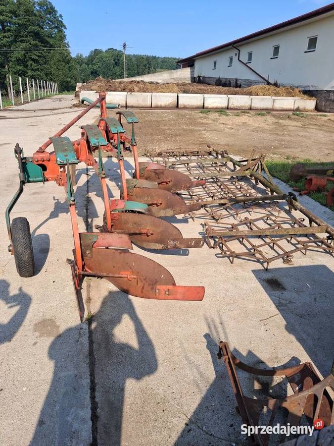 Pług kverneland 4 skibowy 16 na resorze zagonowy podlaskie Rutka-Tartak
