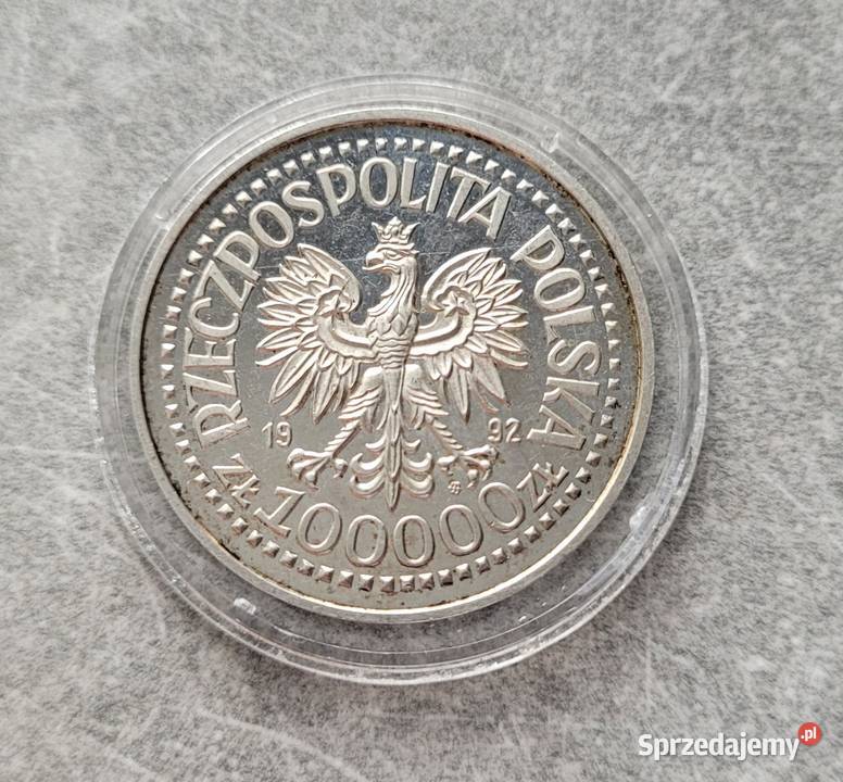 H74 POLSKA srebro 100000 Złotych 1992 r Łask