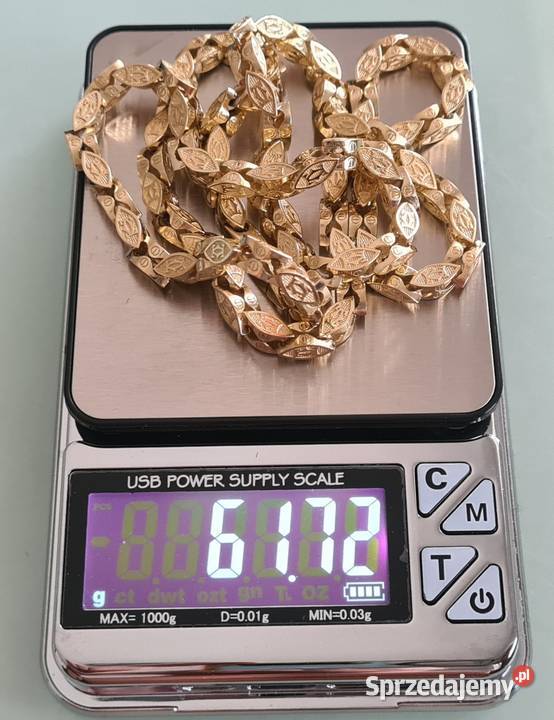 Nowy złoty łańcuszek Cartier pr585 60 Białystok