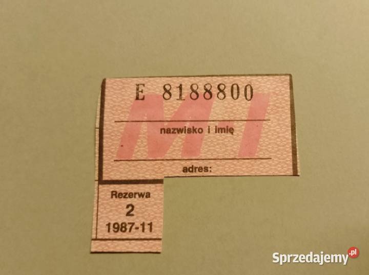 KARTKI żywnościowe PRL zaopatrzenia MI z