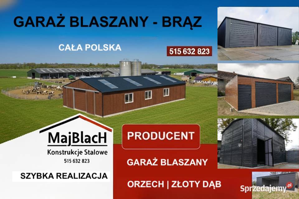 Ładny Biały Garaż Blaszany Blaszak Garaże Katowice sprzedam