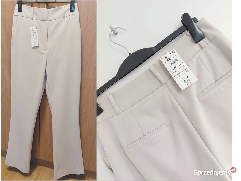 Spodnie beżowe Reserved XL 42 Nowe z metką Rozmiar 42(XL) mazowieckie Warszawa