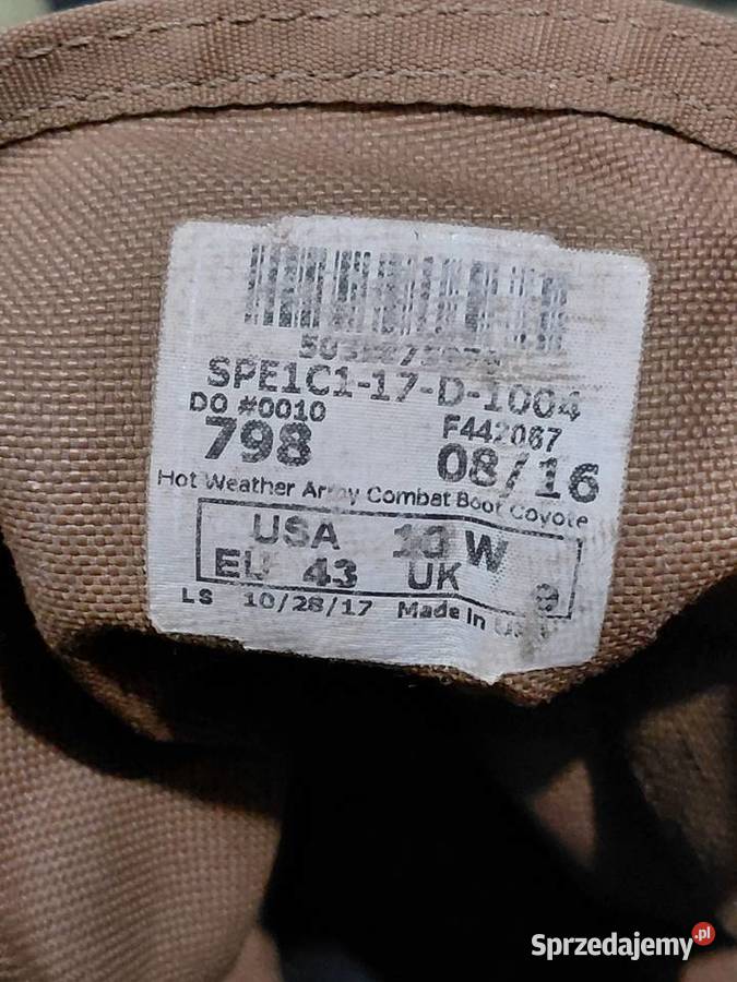 Buty combat AHWC coyote 10W Wrocław