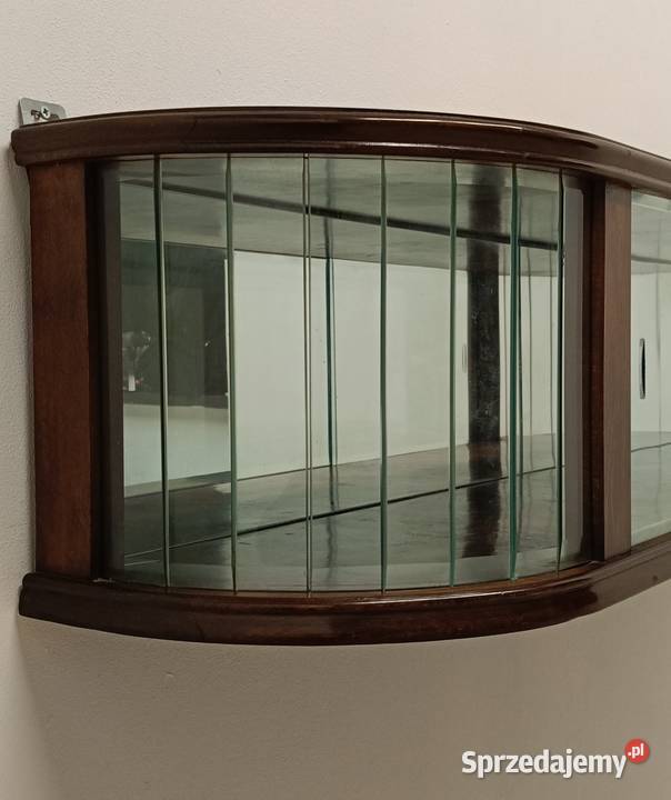 witrynka półka wisząca Art deco fornir orzech Radomsko sprzedam