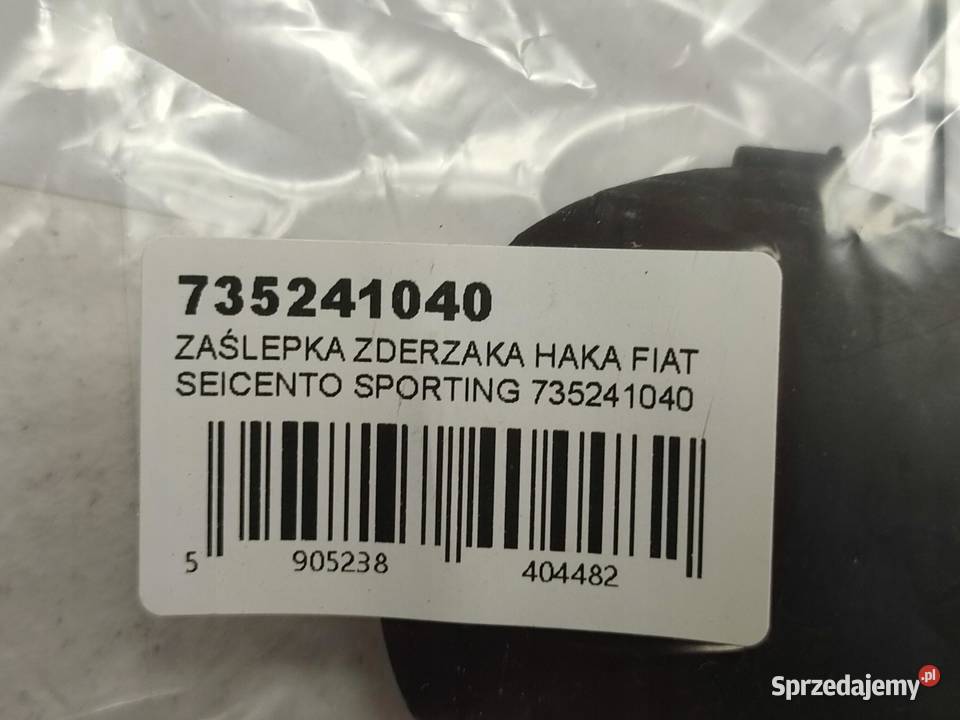 ZAŚLEPKA ZDERZAKA HAKA FIAT SEICENTO SPORTING sprzedam