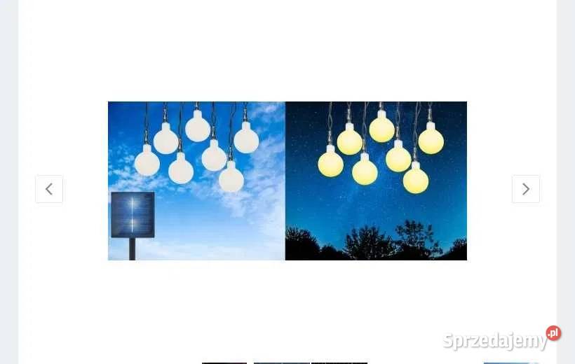GIRLANDA solarna ogrodowa lampki 100 led kulki Lubaczów