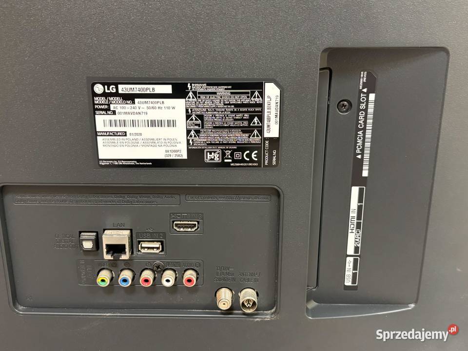 Telewizor LG 43UM7400PLB 43 4K Smart TV webOS LED warmińsko-mazurskie Elbląg