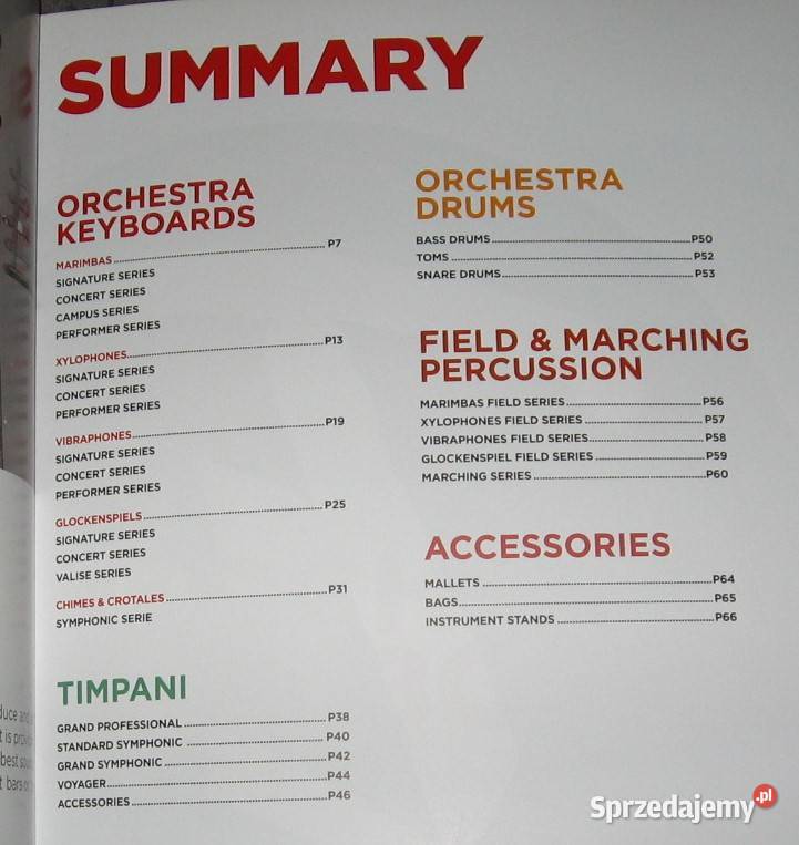 Bergerault Professional Percussions Catalog pomorskie Kępice