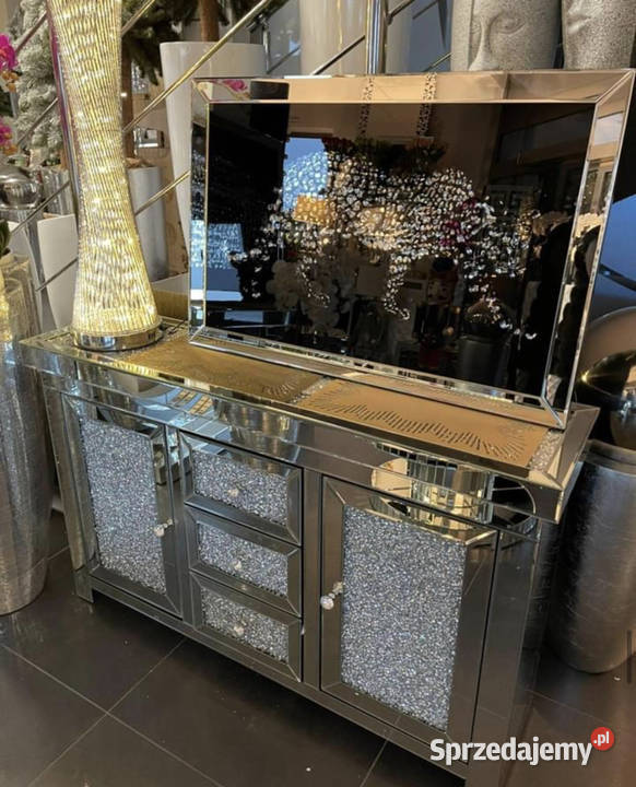 Lustrzana komoda z kryształkami Milion Diamonds Golkowice