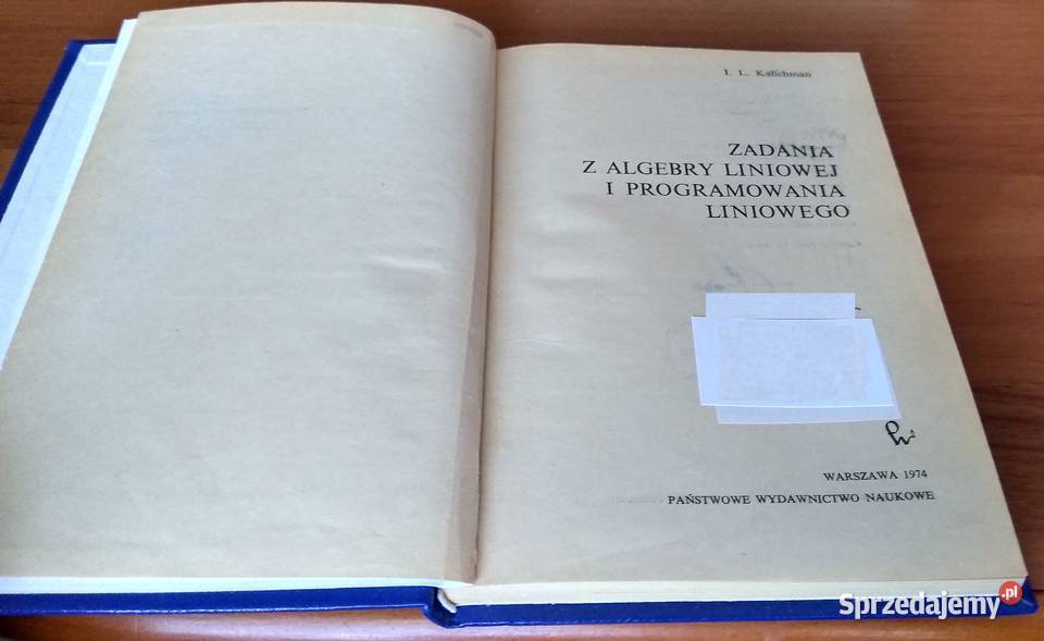 Zadania z algebry liniowej i programowania Gdańsk sprzedam