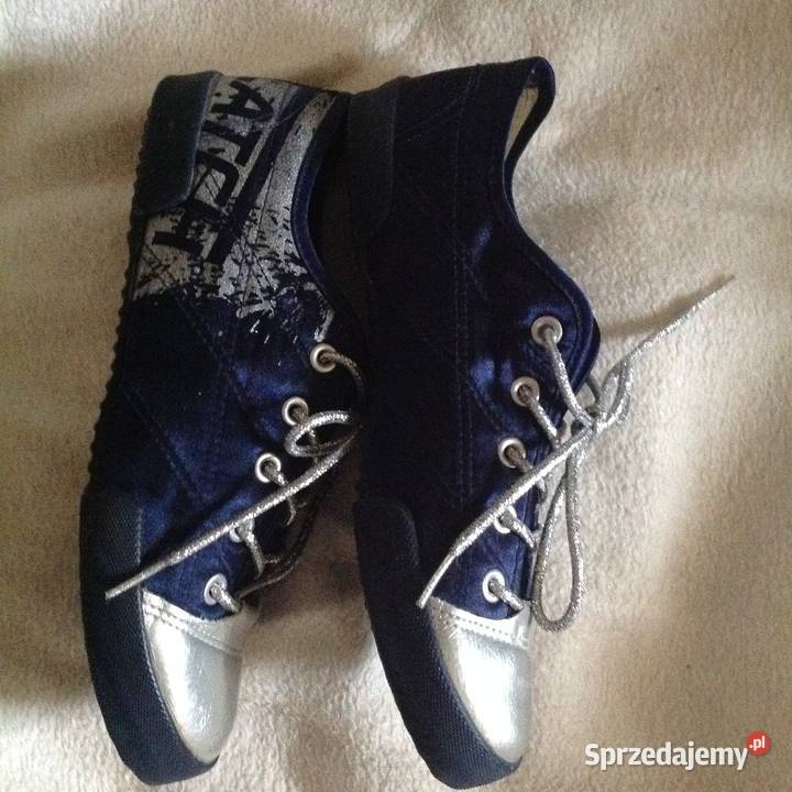 trampki tenisówki wiązane kolor granat rozmiar