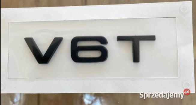 NOWY znaczek połysk V6T czarny srebrny emblemat Zamość