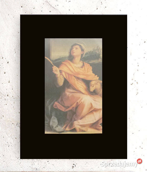 religijny obrazek ze świętą Agnieszką święta Białystok