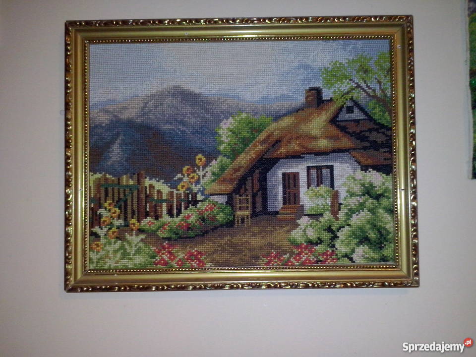 Haft krzyżykowy Pejzaż obraz gobelinowy