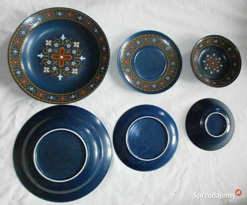 Dekoracyjne Talerze Ceramiczne Komplet Ciemny Kraków sprzedam