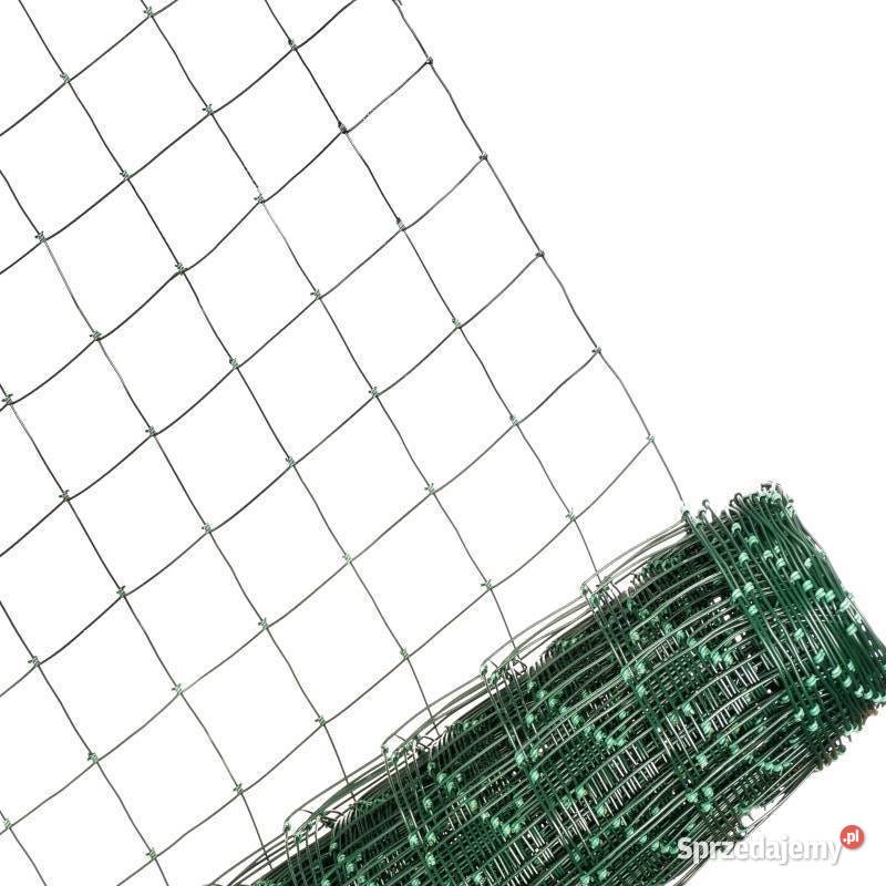 Siatka leśna powlekana OC + PCV ogrodzeniowa hodowlana 10x10cm 120cm x 25mb