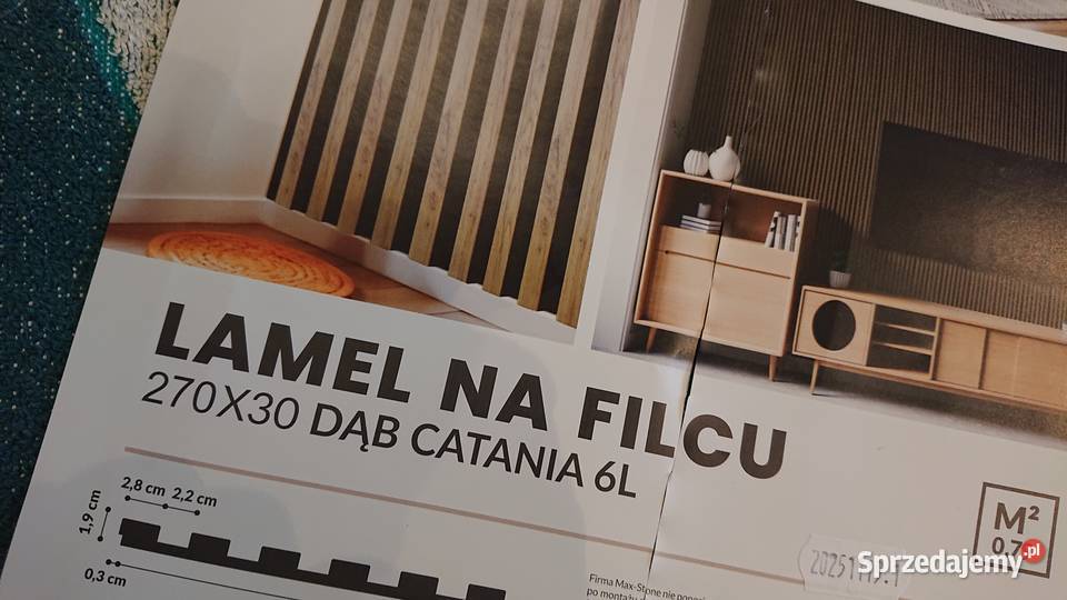 Nowe lamele Dąb CATANIA na filcu 2sztuki pomorskie sprzedam