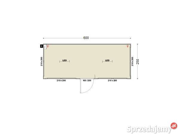 kontener 6x25 kiosk sklep biurowy handlowy