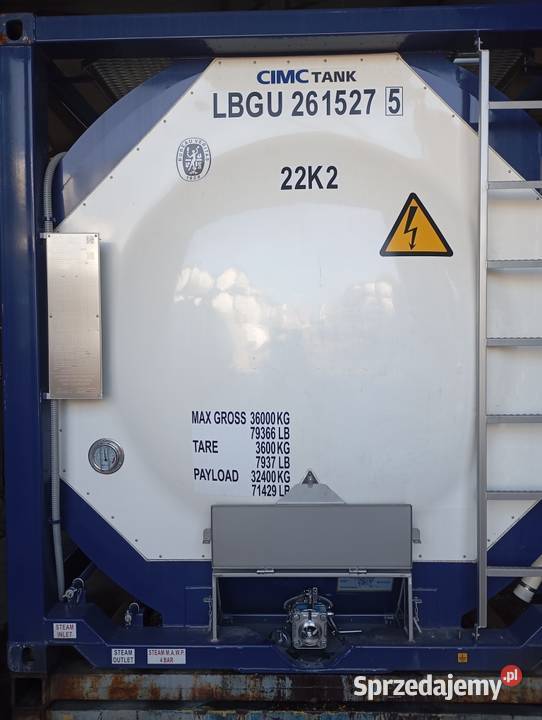 SUPER Kontener 20ft CIMC poj 26 000 litrów L4BN Rok produkcji 2024