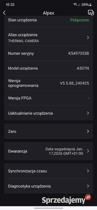Luneta noktowizyjna Hikmicro Alpex A50TN 940nm Pozostałe