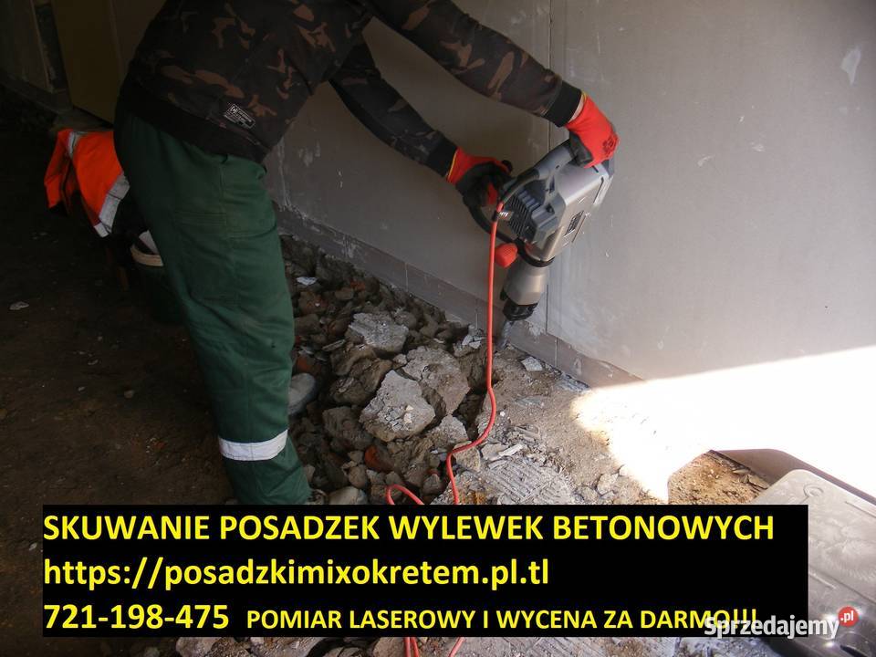 Skuwanie posadzek kucie betonu skuwanie starej Warszawa usługi budowlane