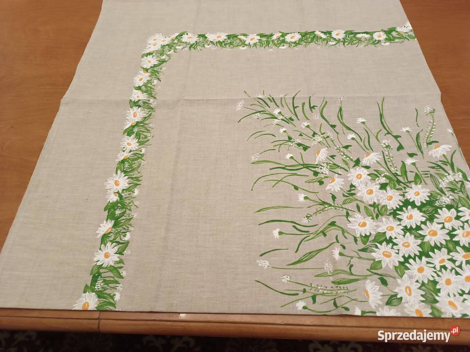 Ładny obrus lniany opolskie