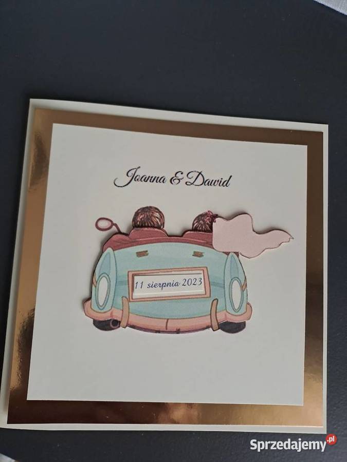 Kartka z okazji ślubu w kopercie Strzebiń