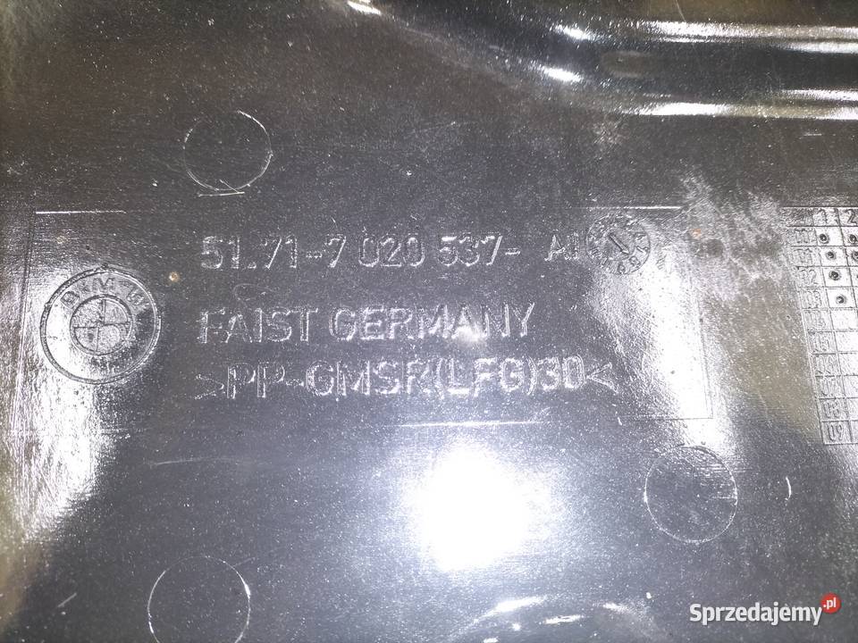 Osłona podwozia tylna lewa BMW E65 E66 osobowe Poręba