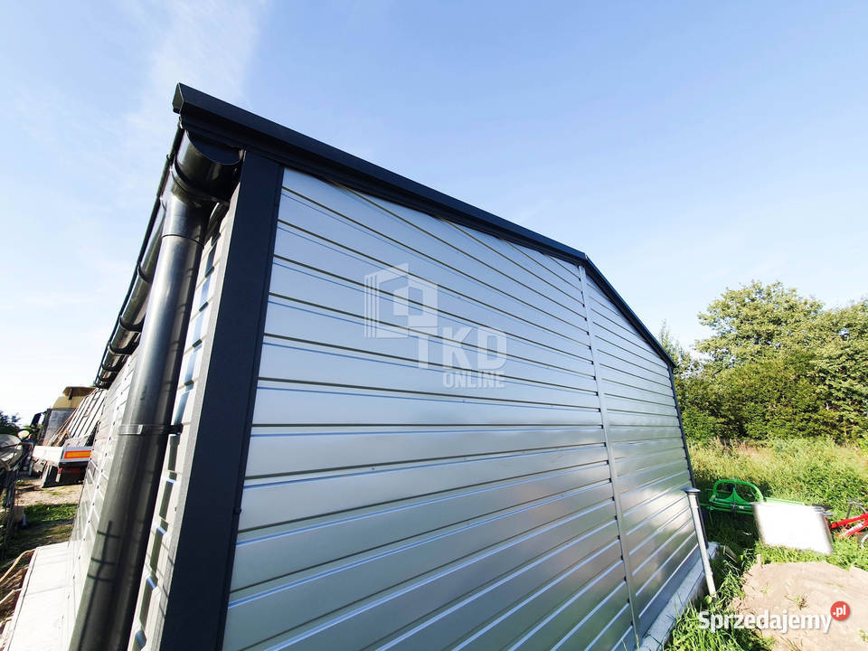 Garaż Blaszany 45x6 Brama drzwi rynny Antracyt Łódź