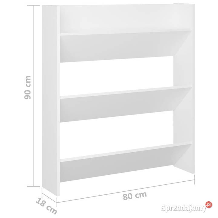 Szafka ścienna na buty biała 80x18x90 WM806777 mazowieckie Warszawa