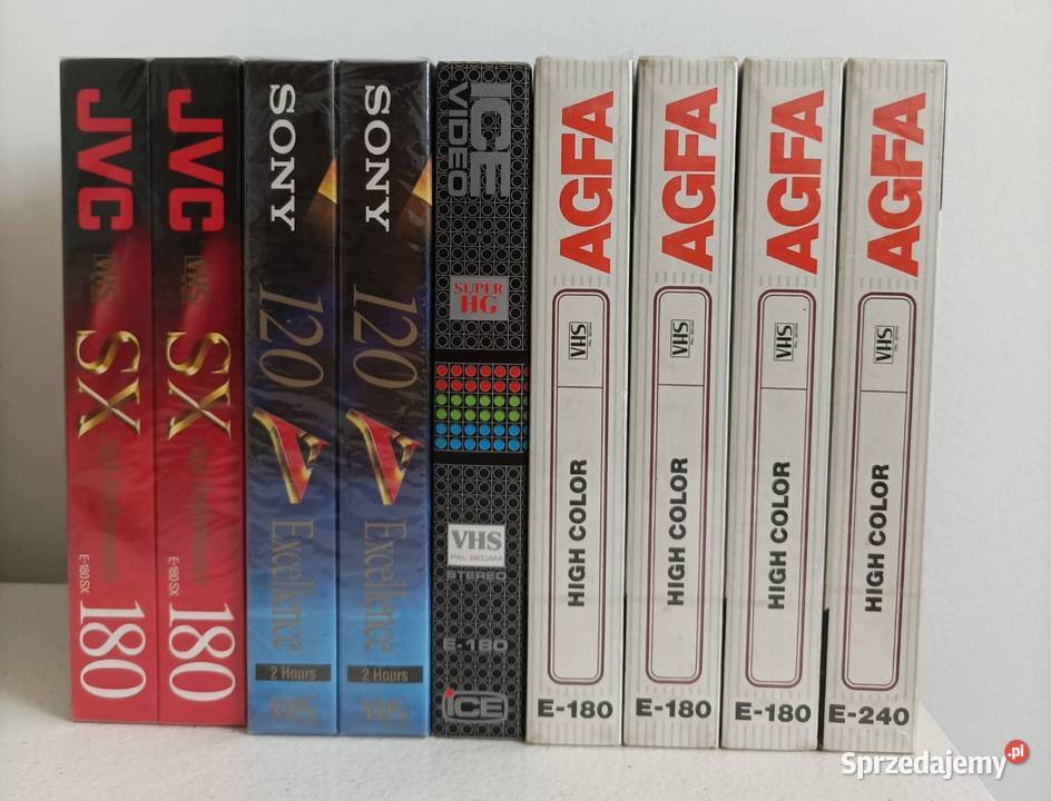 Kasety VHS nowe zafoliowane Dzierżoniów