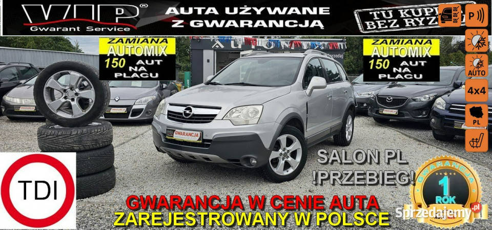 Opel Antara 159 PRZEBIEG Salon 20 DIESEL 4x4 elektrochrom. lusterko wst. Świdnica